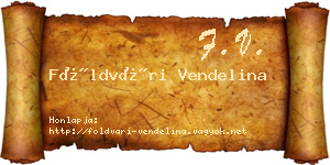 Földvári Vendelina névjegykártya